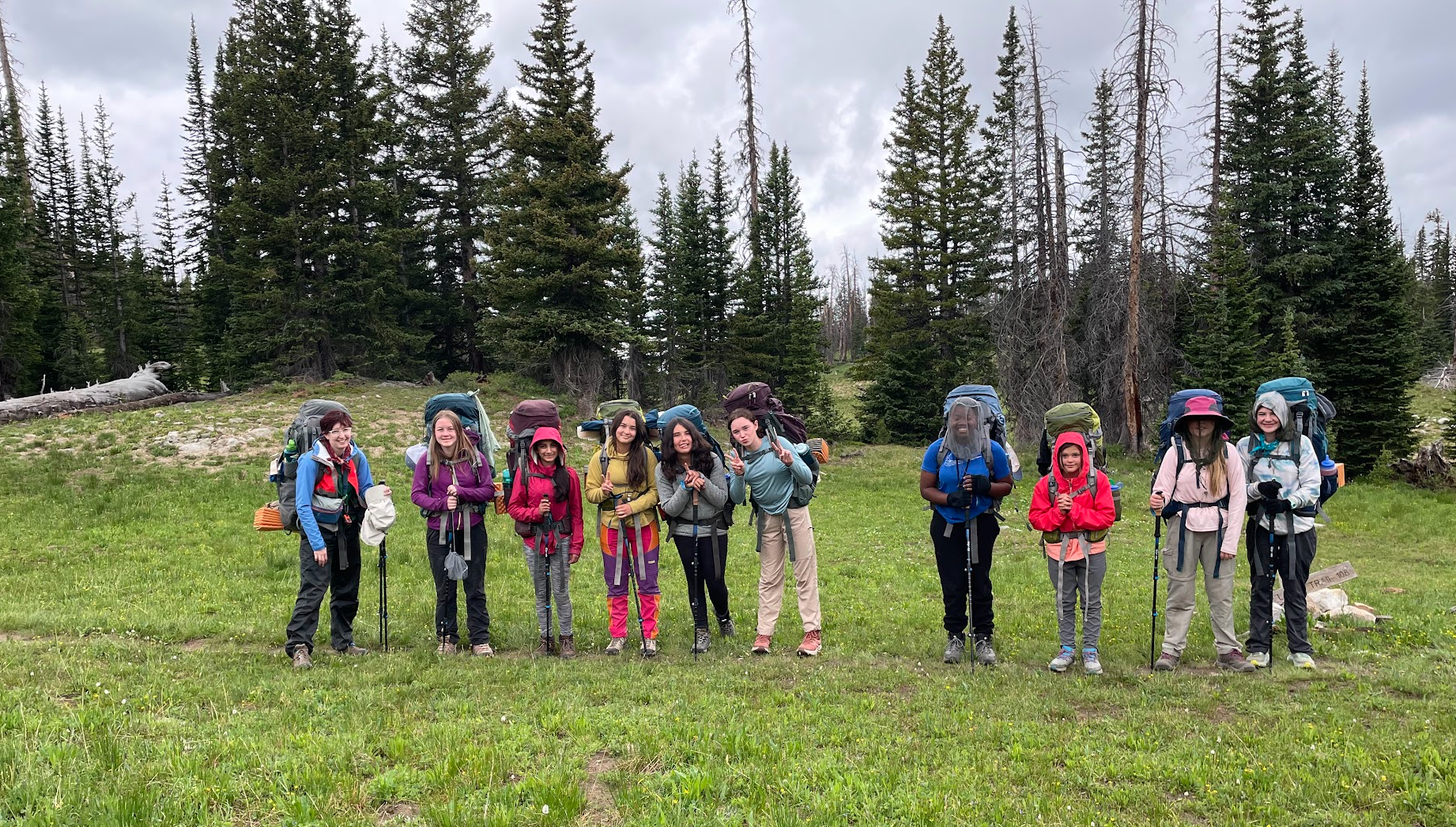 Middle school youth summer backpacking and climbing overnight trip. 